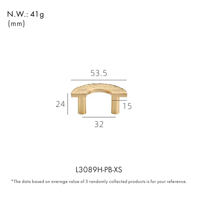 Uchwyt mosiężny Sculp Gold 32 mm